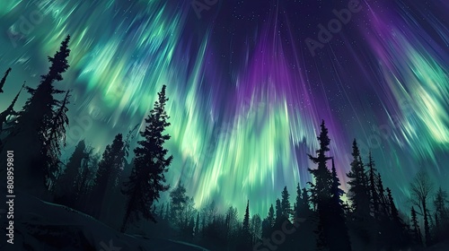 Northern lights. Generative AI