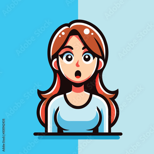 Cartoon of a woman with an admiring facial expression