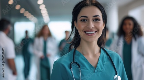 A Smiling Female Healthcare Professional