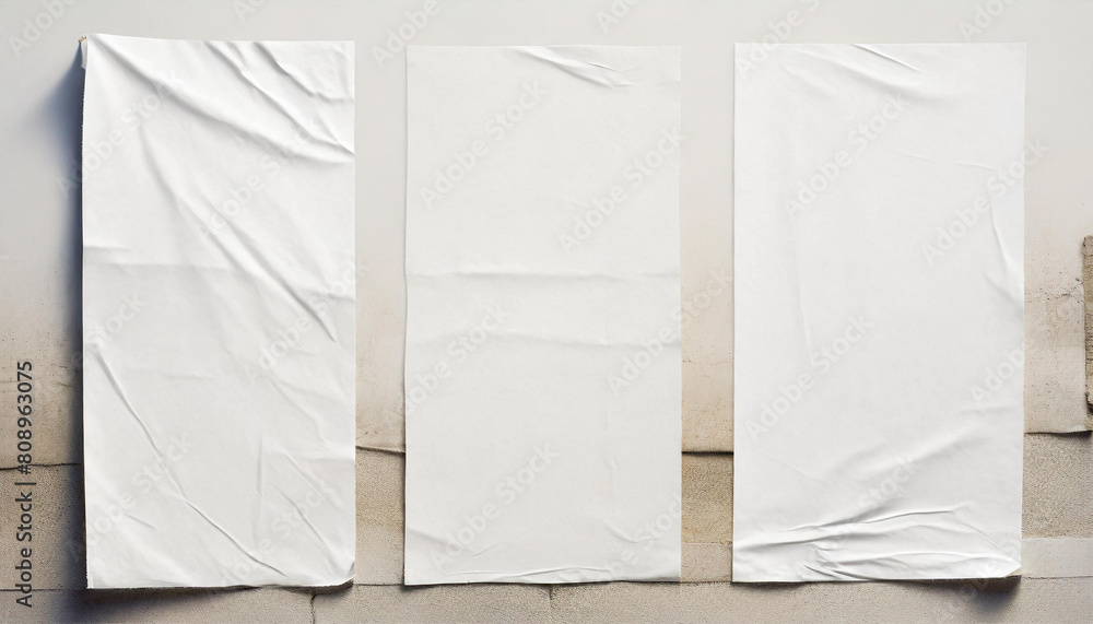 real image white paper wrinkled poster template blank glued creased paper sheet mockup white poster mockup on wall empty paper mockup real image white paper wrinkled poster template blank glued creased paper sheet mockup white poster mockup on wall empty paper mockup