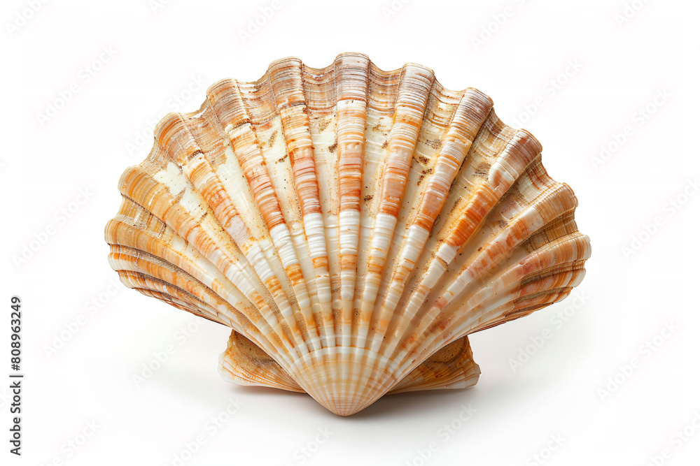 a shell on a white background with a shadow a shell on a white background with a shadow