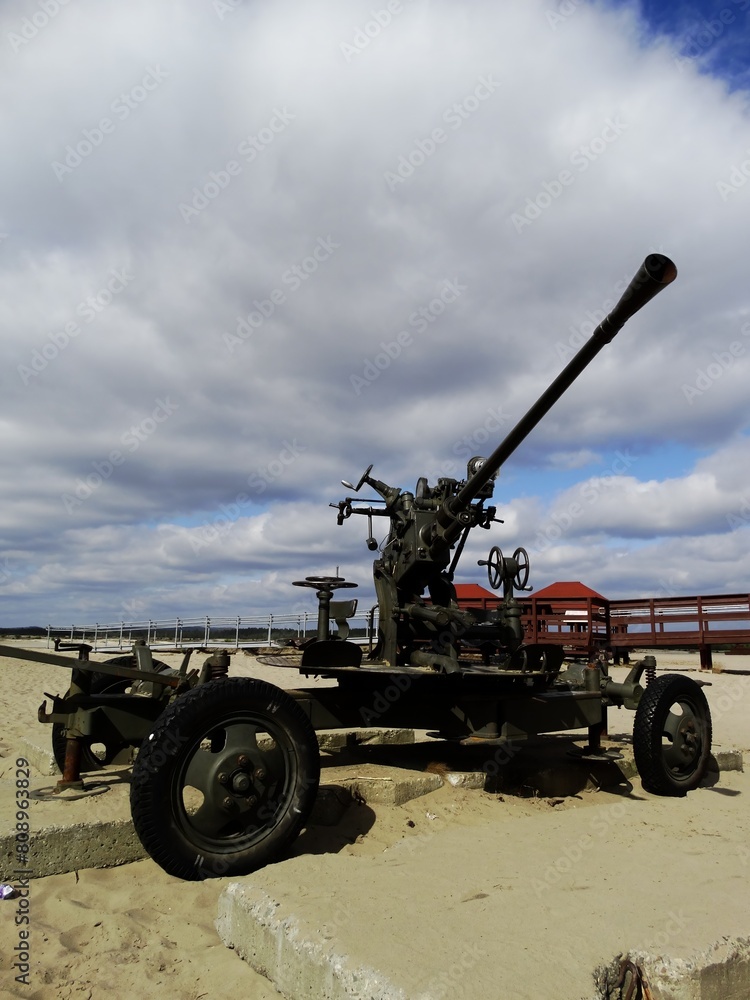 anti aircraft military vehicle with a gun pointing up in the sky anti aircraft military vehicle with a gun pointing up in the sky