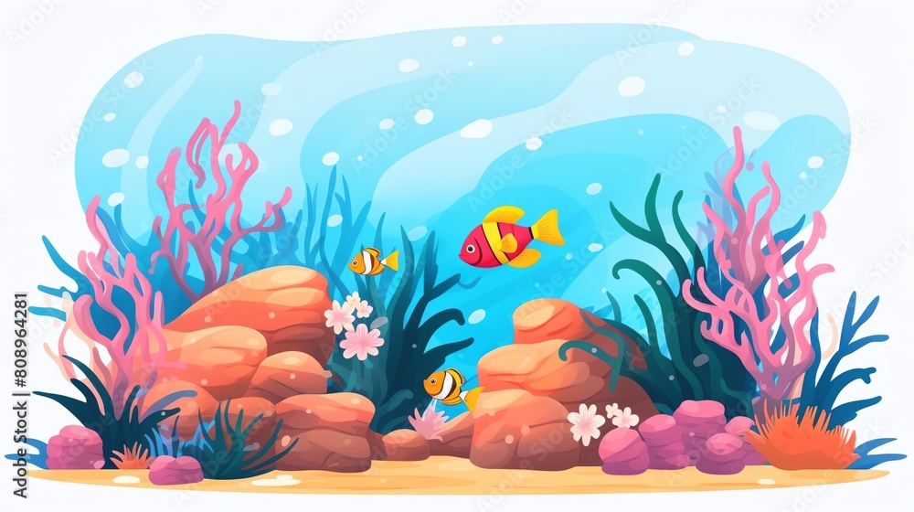 A beautiful and vibrant underwater scene A beautiful and vibrant underwater scene