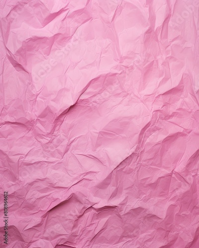 A close up of a crumpled piece of pink paper., background