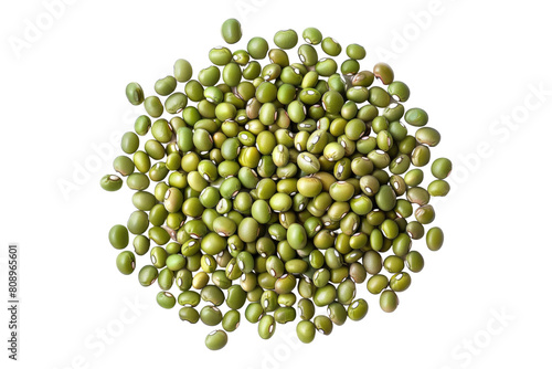 Mung bean seeds isolated on transparent background