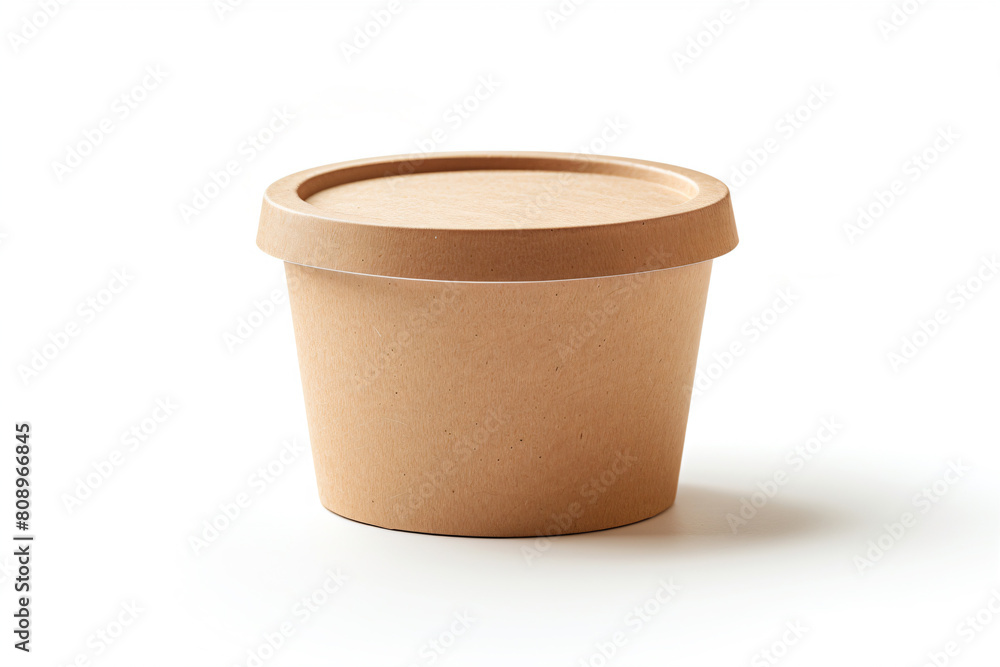 a brown cup with a lid on a white surface a brown cup with a lid on a white surface