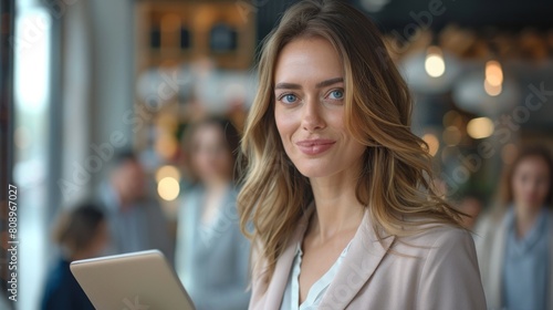 Confident Professional Holding Tablet