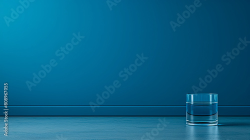 A transparent glass holds pristine water, emblematic of purity and wellness photo