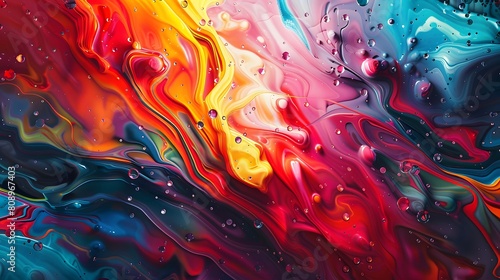 Colorful abstract background  , The color flows smoothly and beautifully. photo