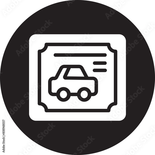certificate glyph icon