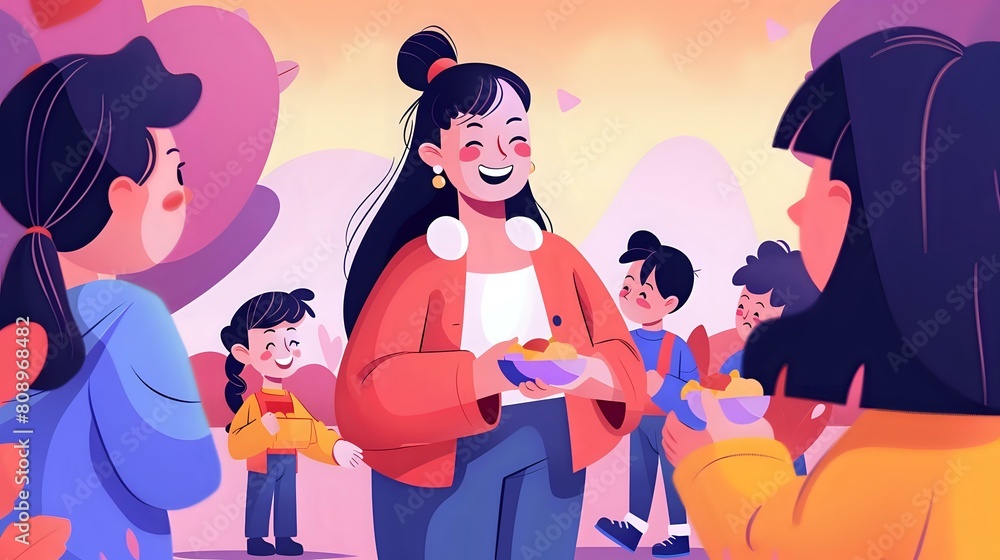 Radiating Joy: Woman Embracing Volunteer Activities and Spreading Smiles Radiating Joy: Woman Embracing Volunteer Activities and Spreading Smiles