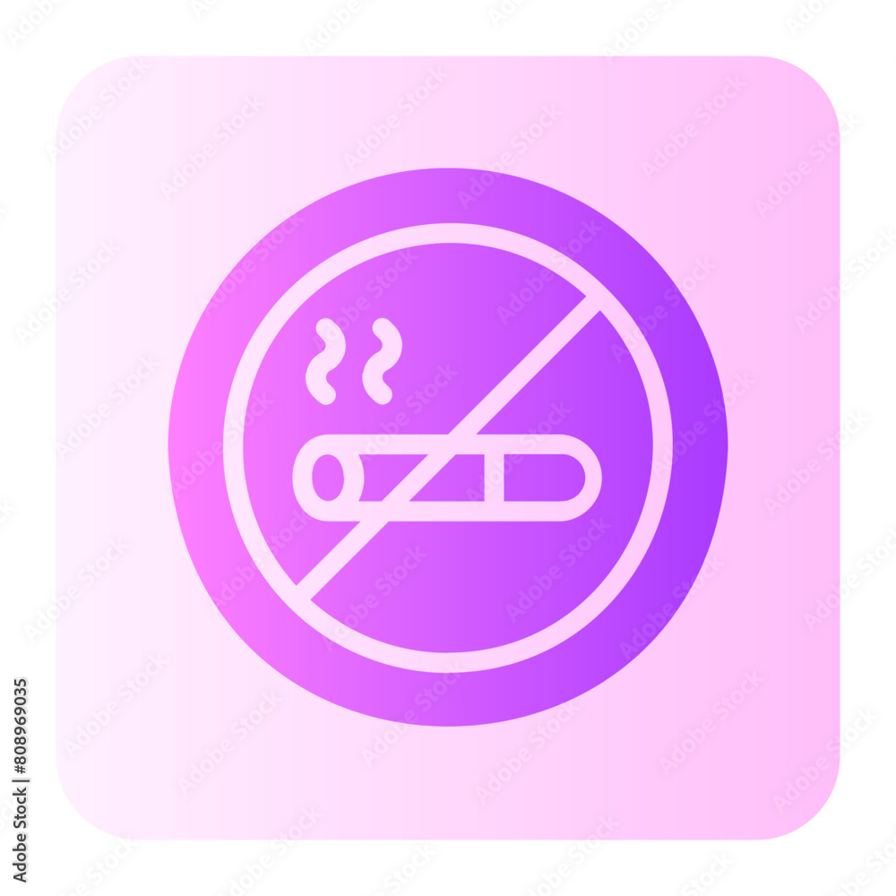 no smoking gradient icon no smoking gradient icon