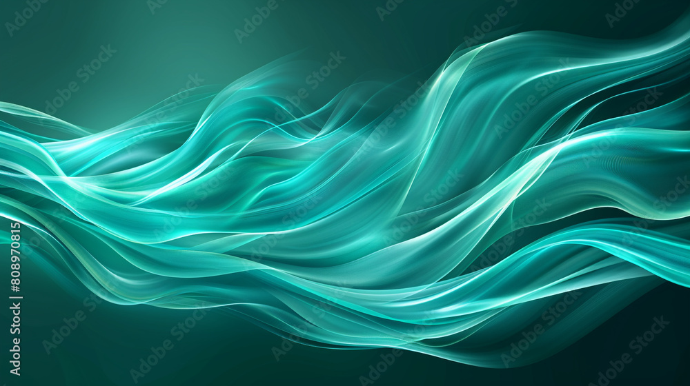 Vibrant teal waves in a flowing abstract design resembling flames perfect for a serene background Vibrant teal waves in a flowing abstract design resembling flames perfect for a serene background
