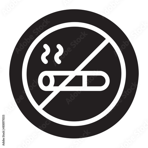 no smoking glyph icon