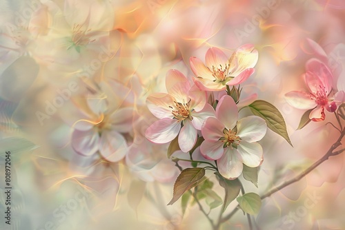 Spring summer border template floral background. Light air delicate artistic image, free space.