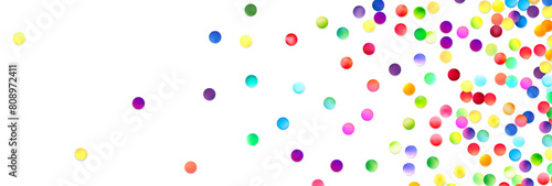 Rainbow Dots on White Canvas