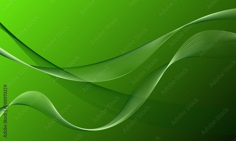green smooth lines wave curves with gradient abstract background green smooth lines wave curves with gradient abstract background