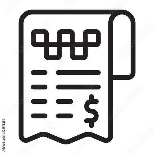 receipt line icon