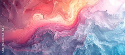 Mesmerizing Watercolor Dreamscape A Vibrant Fluid and Ethereal Digital Art Composition photo