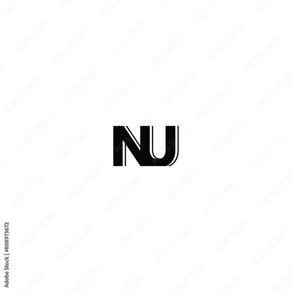 n u letter logo n u letter logo