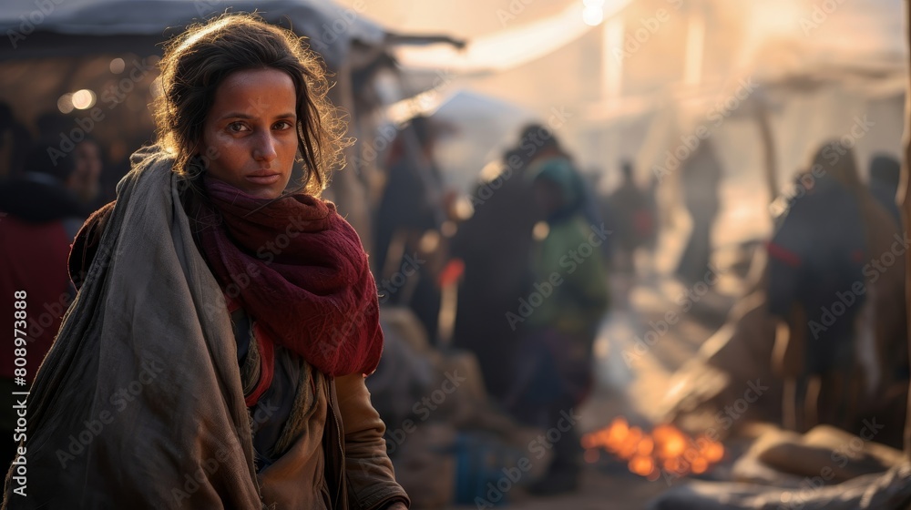 Pioneering Woman in Humanitarian Aid female humanitarian worker providing crisis relief Pioneering Woman in Humanitarian Aid female humanitarian worker providing crisis relief