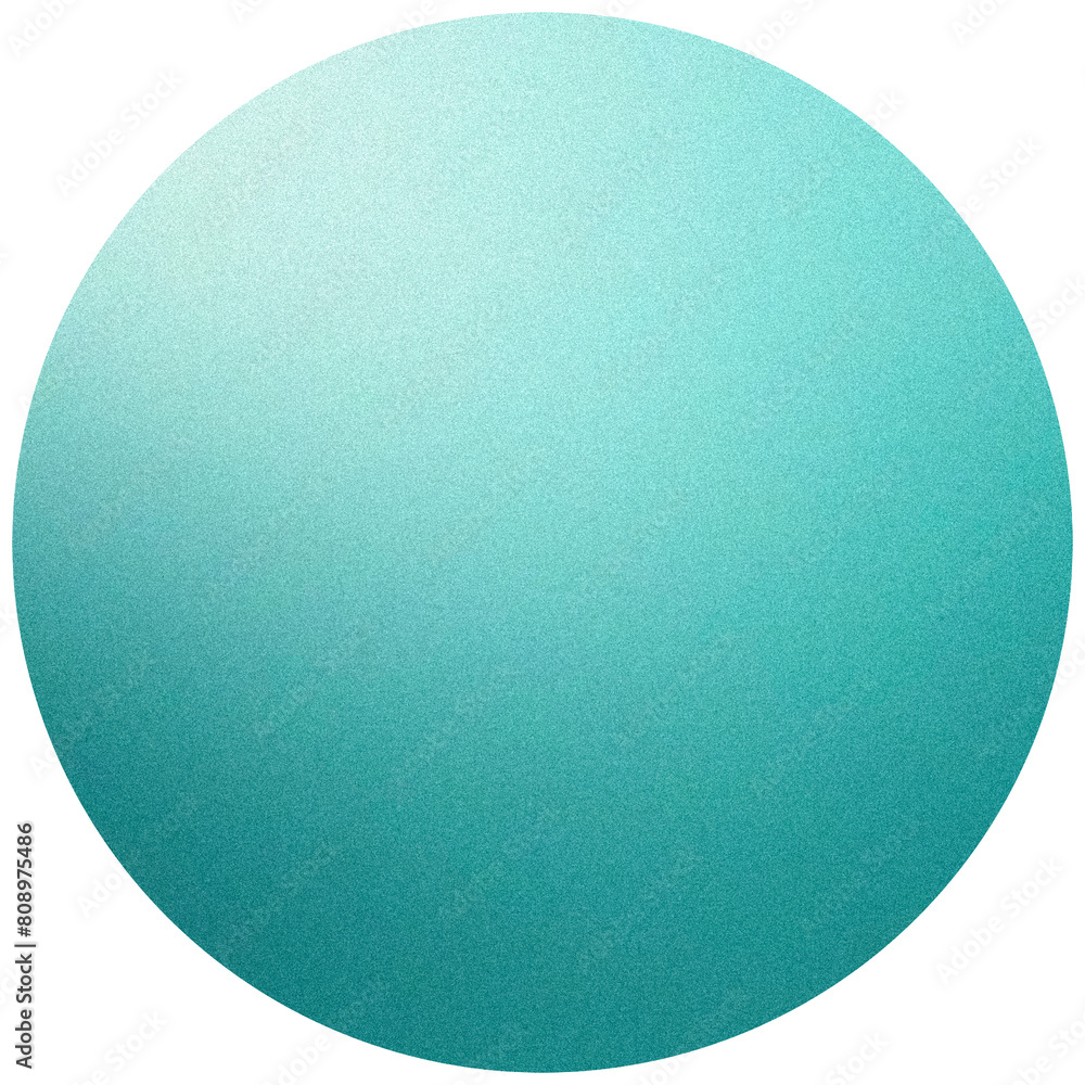 Grainy teal-colored circular shape on a clean white backdrop Grainy teal-colored circular shape on a clean white backdrop