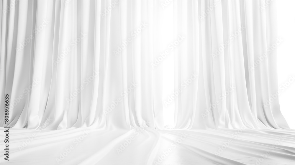 White curtain cloth room background for product display. White curtain cloth room background for product display.