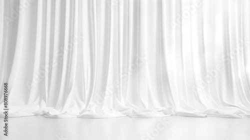 White curtain cloth room background for product display. © Ton Photographer4289