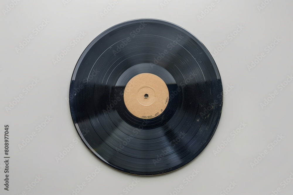 12-inch vinyl LP record in cardboard cover on white background.. Beautiful simple AI generated image in 4K, unique. 12-inch vinyl LP record in cardboard cover on white background.. Beautiful simple AI generated image in 4K, unique.