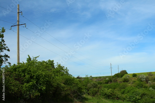 A power line in the distance