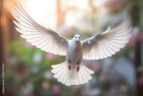 lovely white dove bird message of faith © Align