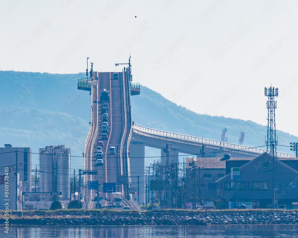 Φωτογραφία 江島大橋（ベタ踏み坂）島根県松江市八束町から鳥取県境港市渡町