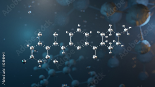 lasmiditan molecular structure, 3d model molecule, selective serotonin agonists, structural chemical formula view from a microscope photo