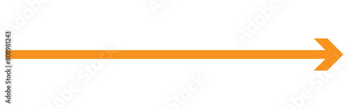 Orange long arrow to the left . vector, isolated. Orange arrow isolated on transparency background © TinyStock Studio