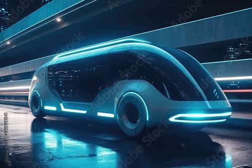 modern sci fi bus transport high speed innovation © Align
