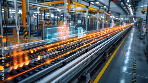 High-Tech Industrial Factory Showcasing 5G-Powered Automation and Connectivity