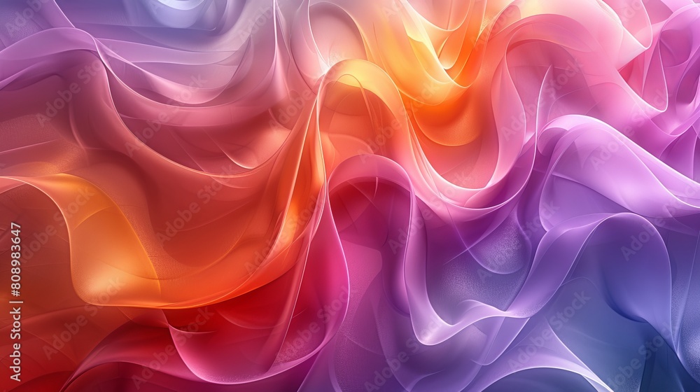 Fototapeta premium Abstract Gradients Color Blending: A 3D image demonstrating the art of color blending through abstract gradients