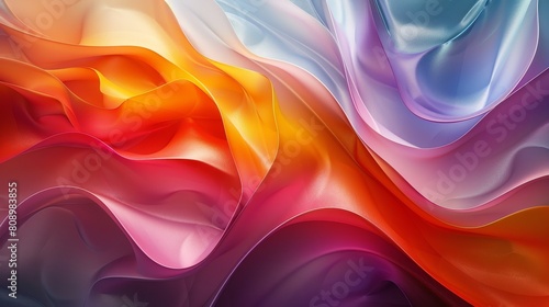 Abstract Gradients Modern Art: A 3D image representing modern art through abstract gradients