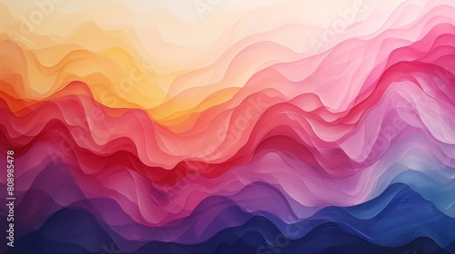 Gradient Art Painting: An illustration showcasing a painting that uses gradients as a prominent feature