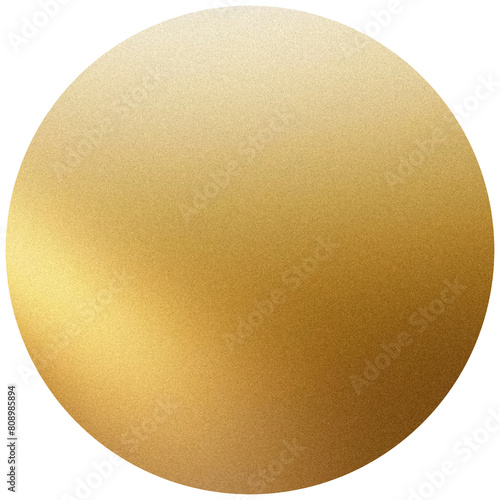 High-resolution image of a sphere with a grainy golden texture