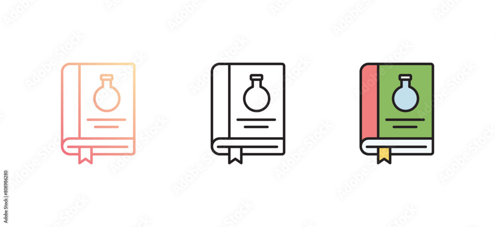 Science Book icon design with white background stock illustration Science Book icon design with white background stock illustration