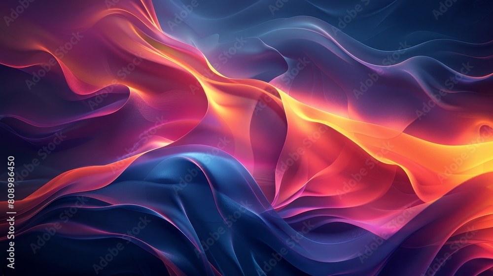 Obraz premium Gradient Patterns Artistic Expression: An illustration showcasing an artistic expression created with gradient patterns