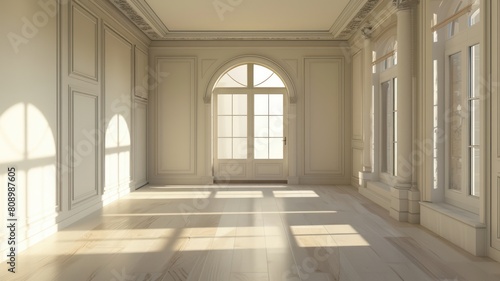 Empty room framing mock up. Interior design perspective texture background.  