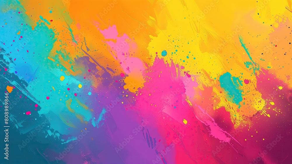 Kolorowy tło z rozpryskaną farbą