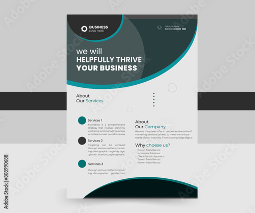 corporate business foyer design. simple clien white mix flyer design .business flyer design 