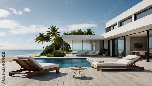 Modern Seaside House © AI Models