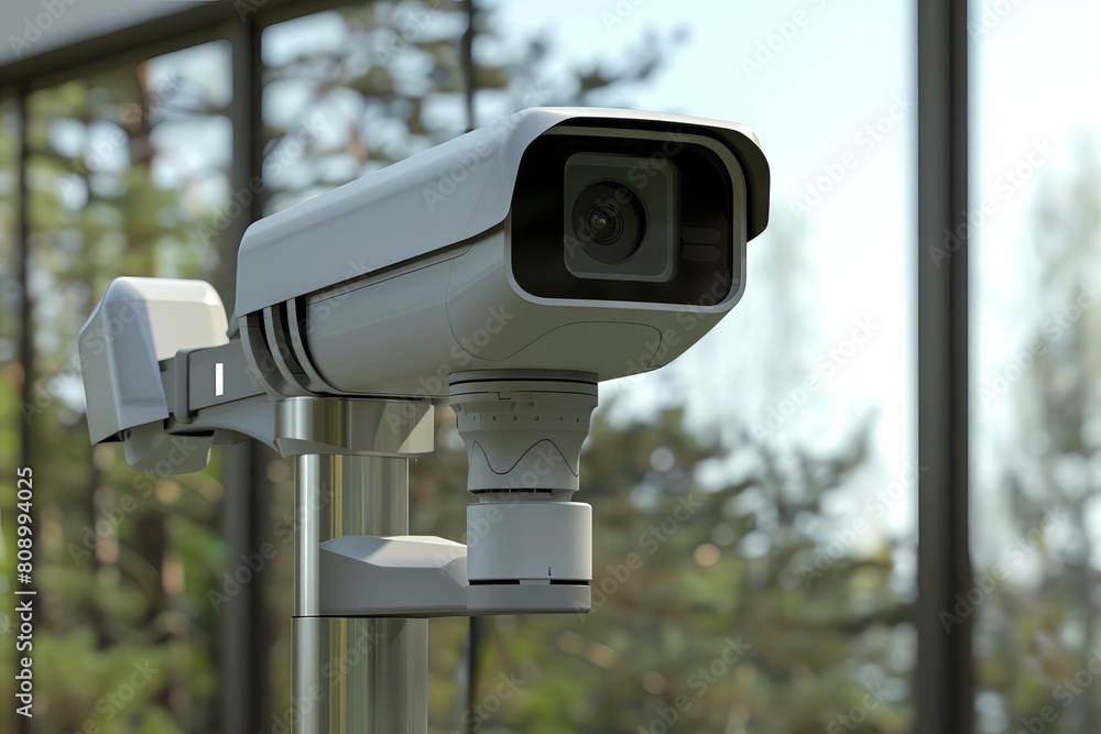 hightech cctv security camera for area control and surveillance 3d product rendering hightech cctv security camera for area control and surveillance 3d product rendering