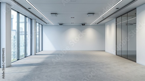 Blank office wall, white empty wall texture background.
