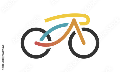 Simple Bike Line Logo	
