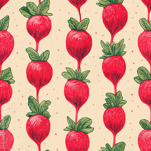 Seamless Colorful Beetroot Pattern